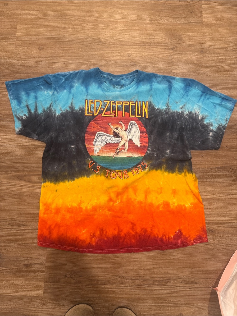 Target Led Zeppelin Tie-Dye Tee - Blue/Black/Yellow/Orange/Red